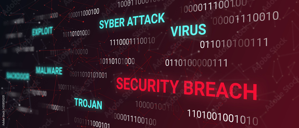 Security breach concept Security breach concept