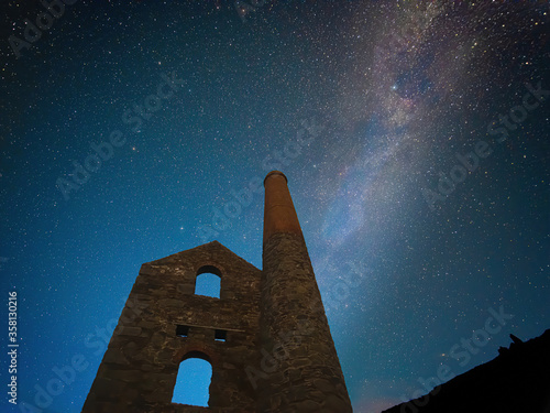 Galaxy Over a Tin Mine In Cornwall