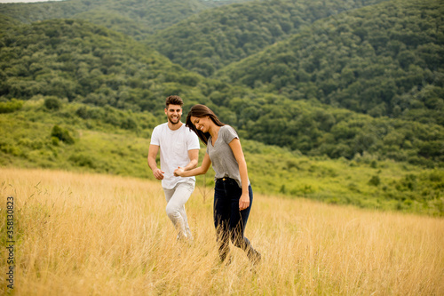 Happy young couple in love ...