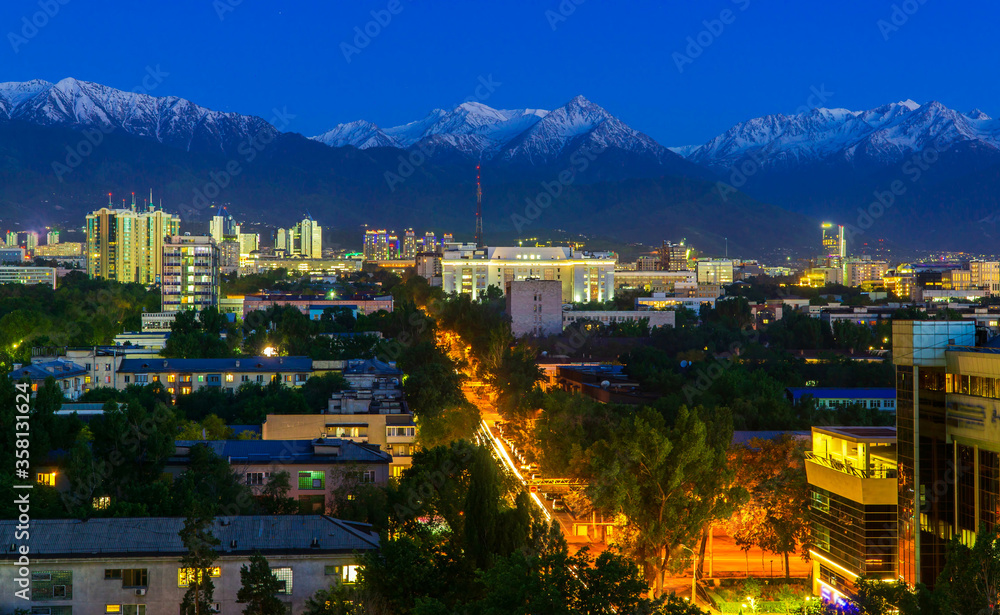 Fototapeta premium View of Almaty city, Kazakhstan