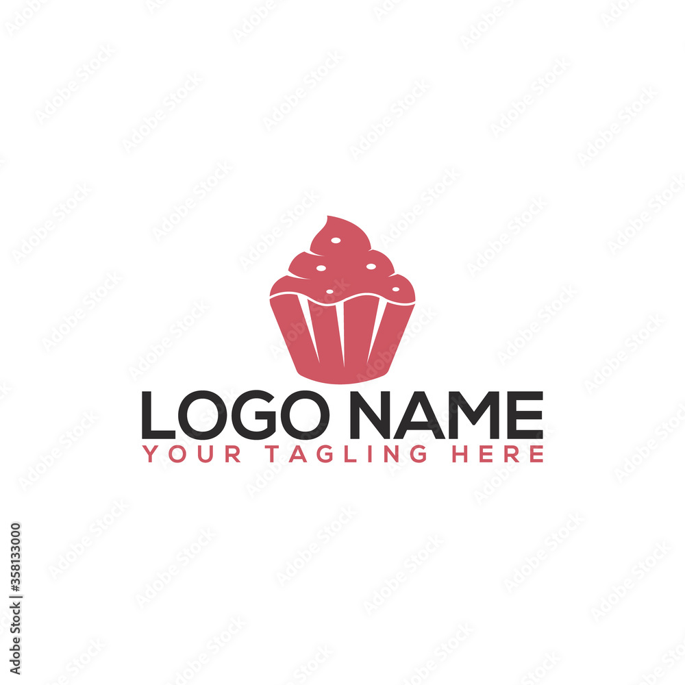 cupcake Vector logo design cupcake Vector logo design