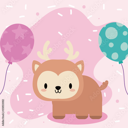 cute deer baby kawaii kawaii with decor