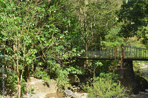 Daranak river with rocks and bridge in Tanay  Rizal  Philippines