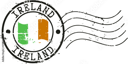 Postal grunge stamp 'Ireland'