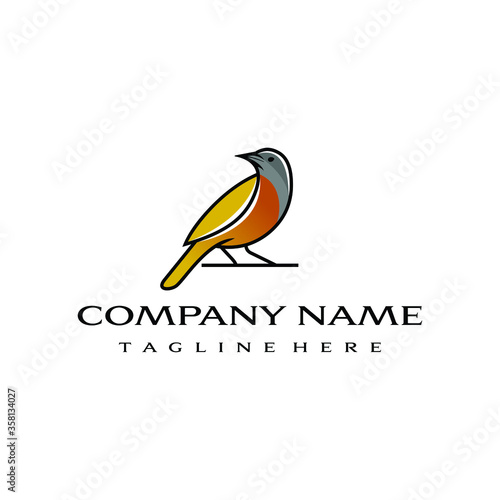 Awesome Oriole Bird Beautiful Outline Fauna Element Collection Design Vector Logo