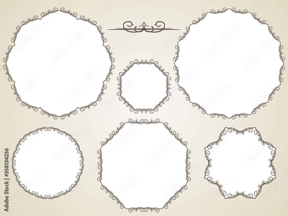 calligraphic round frame calligraphic round frame