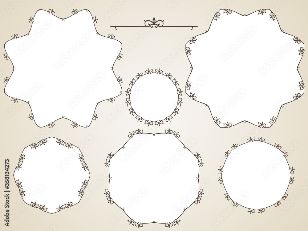 calligraphic round frame calligraphic round frame