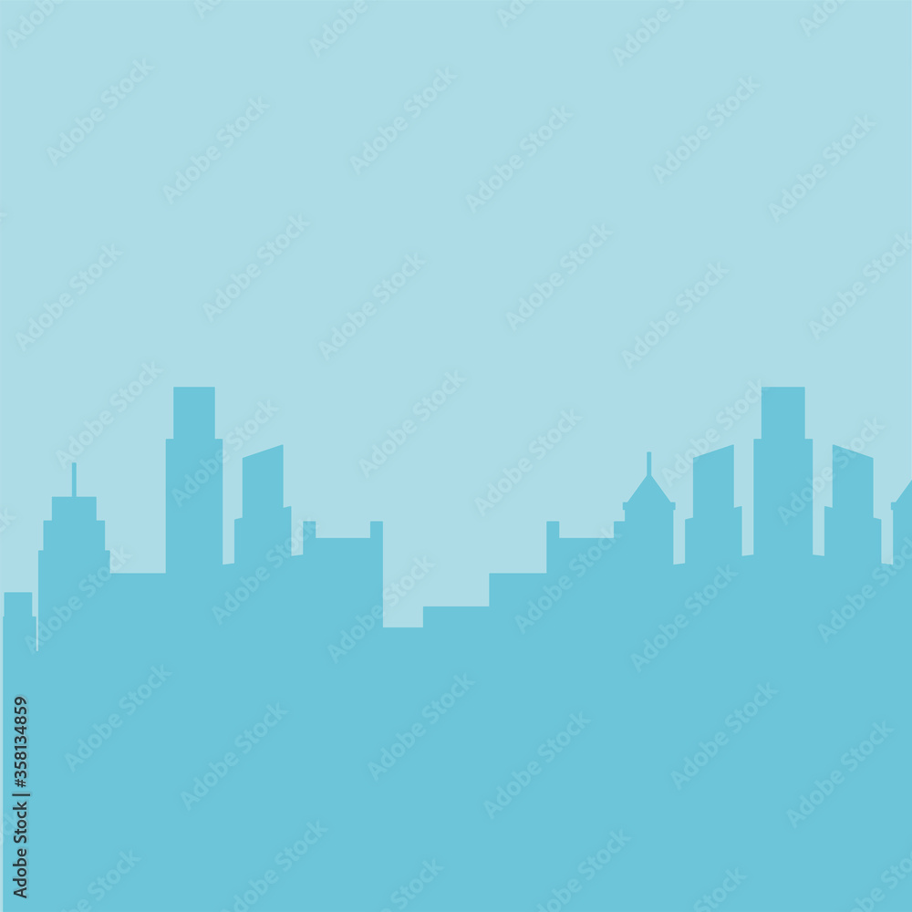 City buildings silhouette vector design