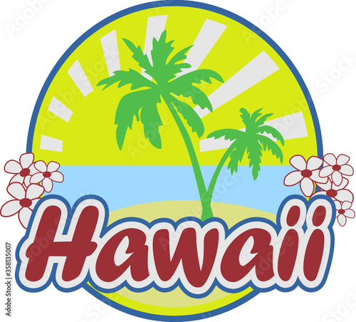 Hawaii emblem for t-shirt  posters...