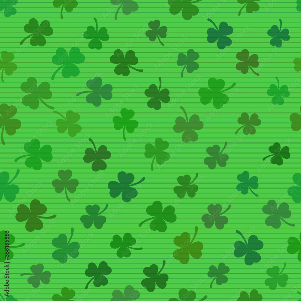 Clover leaf Seamless vector background Clover leaf Seamless vector background