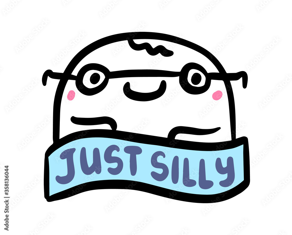 Just silly hand drawn vector illustration in cartoon comic style man Just silly hand drawn vector illustration in cartoon comic style man