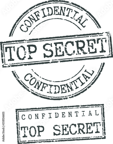 Grunge stamps 'Confidential top secret'