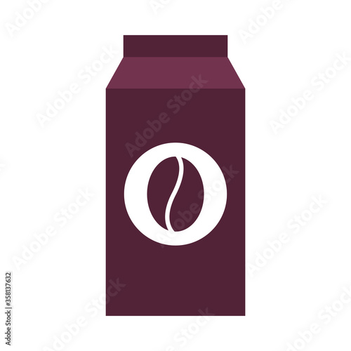 Isolated coffee bag vector design