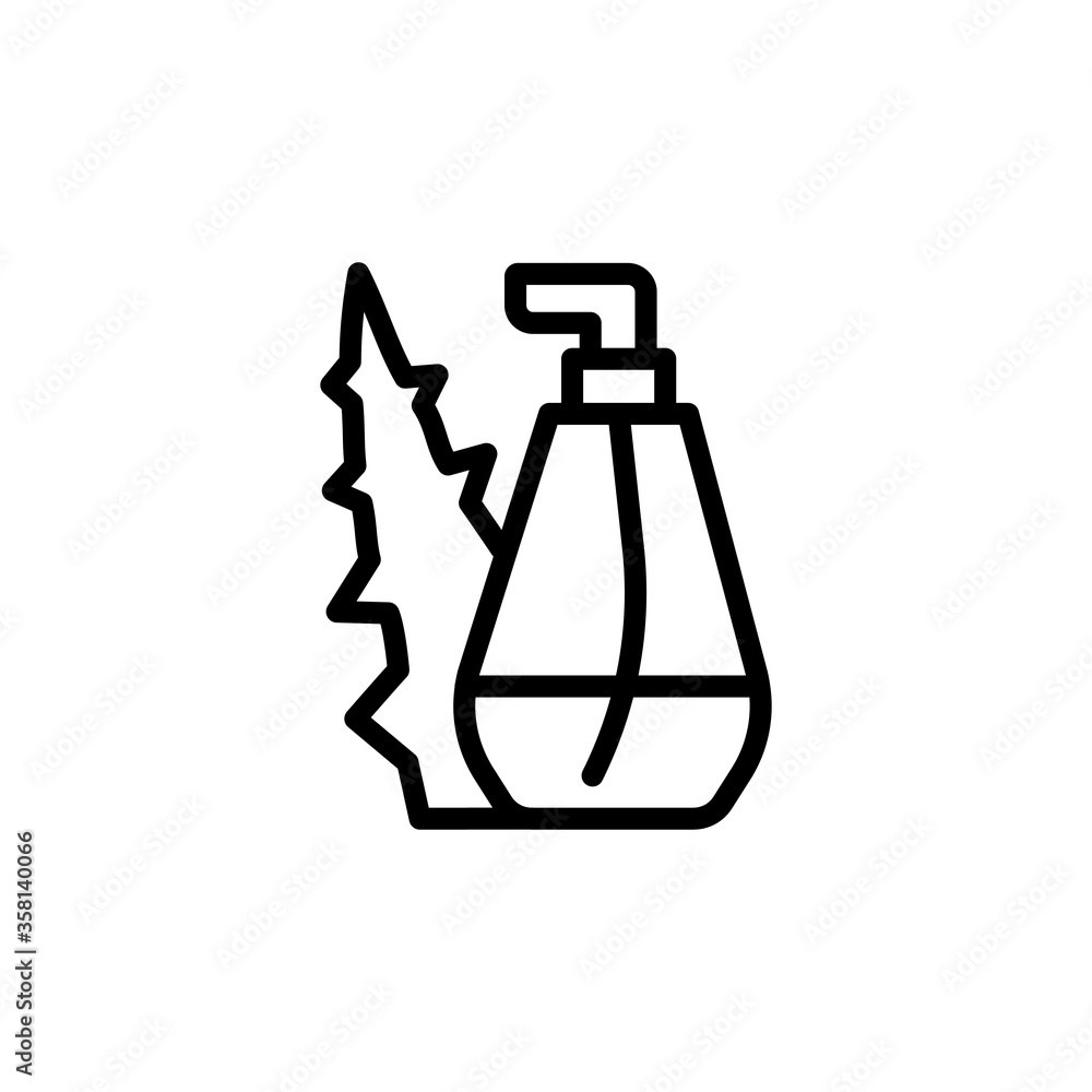 Spray aloe vera icon. Simple line, outline vector elements of healing plant icons for ui and ux, website or mobile application Spray aloe vera icon. Simple line, outline vector elements of healing plant icons for ui and ux, website or mobile application
