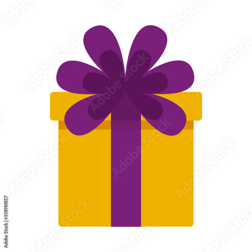 Gift with bowtie vector design