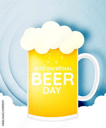 International beer day. lager beer