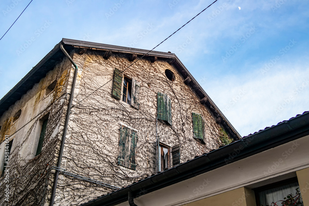 Fototapeta premium View on an ancient house in Feltre, Belluno - Italy
