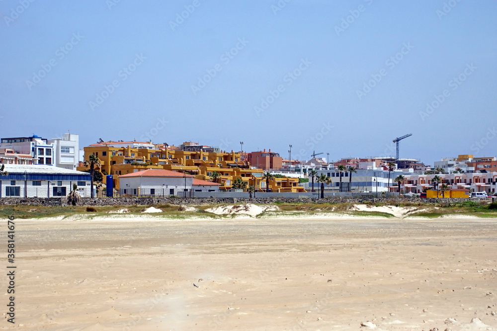 scenery landscape of seaside in spanish city Tarifa