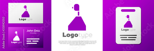 Logotype Gear shifter icon isolated on white background. Transmission icon. Logo design template element. Vector Illustration