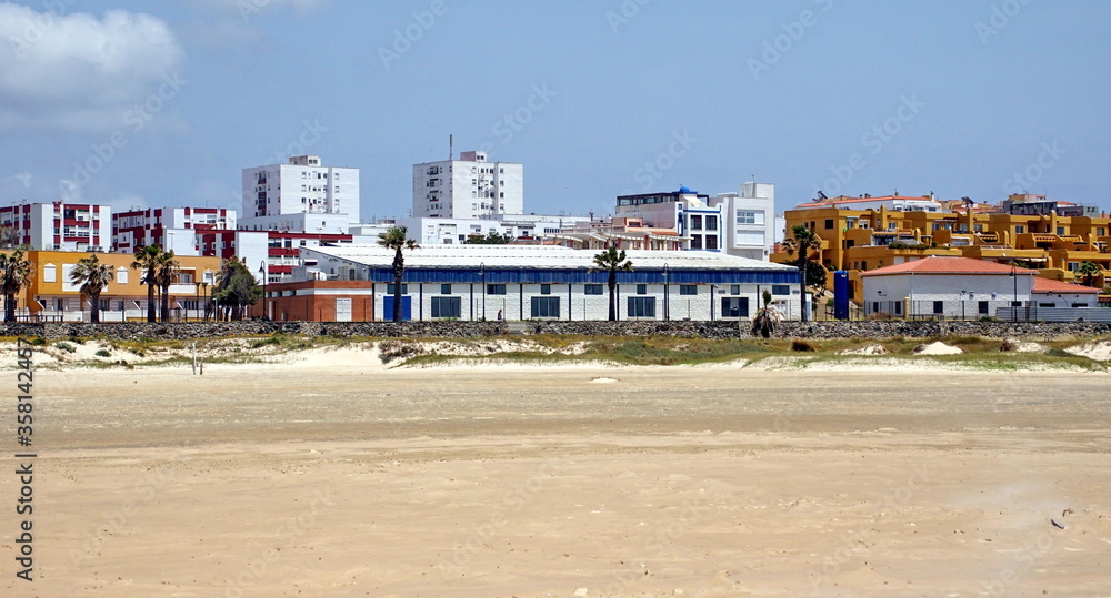scenery landscape of seaside in spanish city Tarifa