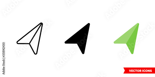 Find me icon of 3 types. Isolated vector sign symbol.
