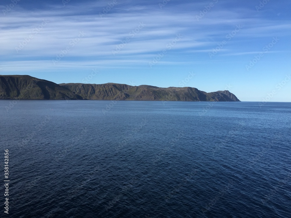 A lanscape in the region of Nordkapp in the very north of Norway.