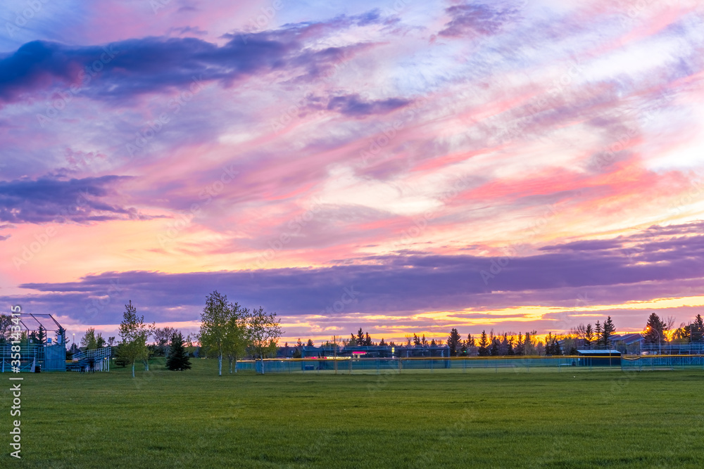 Sunset at Callingwood Park, City of Edmonton, Alberta