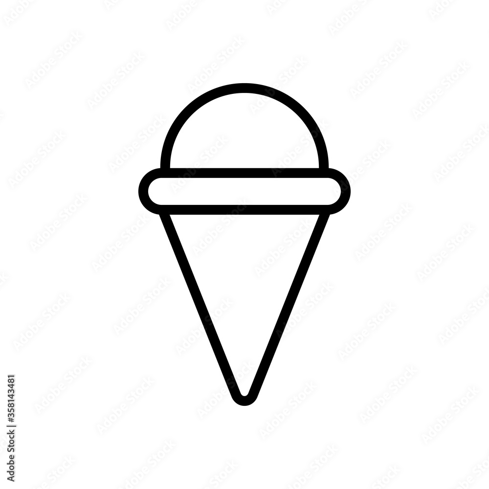 Ice cream, waffle cone icon. Simple line, outline vector elements of freeze sweet icons for ui and ux, website or mobile application Ice cream, waffle cone icon. Simple line, outline vector elements of freeze sweet icons for ui and ux, website or mobile application