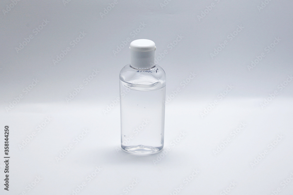 Disposable plastic packaging, without label, an object that serves as a container for various products, mainly for the storage of alcohol in gel