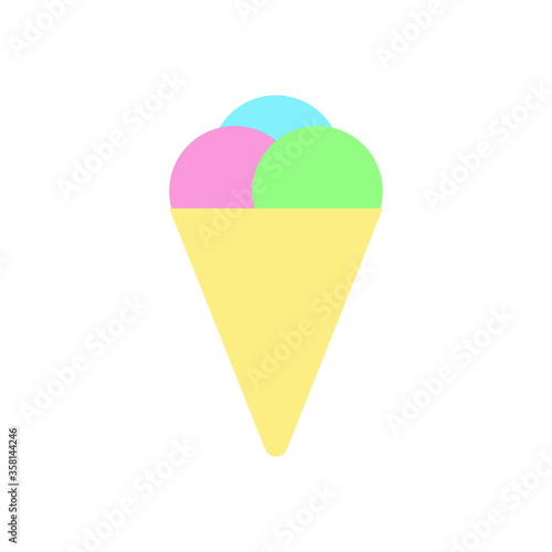 Ice cream, waffle cone icon. Simple color vector elements of freeze sweet icons for ui and ux, website or mobile application Free Download Ice cream, waffle cone icon. Simple color vector elements of freeze sweet icons for ui and ux, website or mobile application - GFXLoad