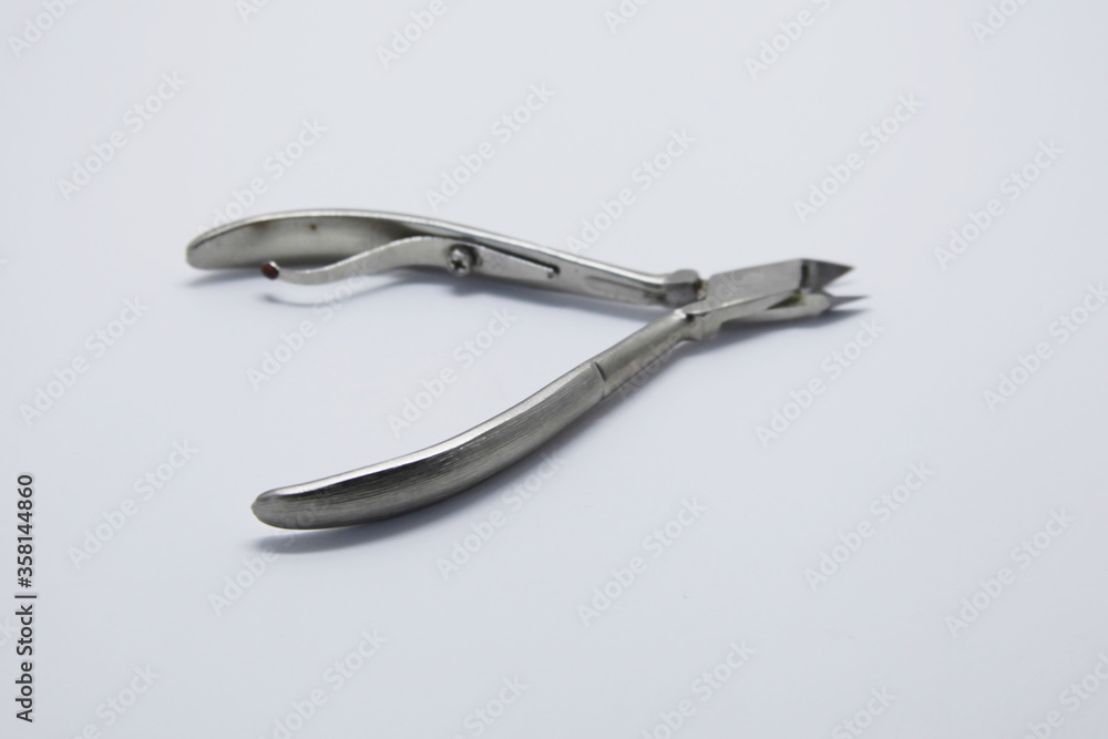 Obraz premium Cuticle pliers, used to cut excess cuticles on the nail