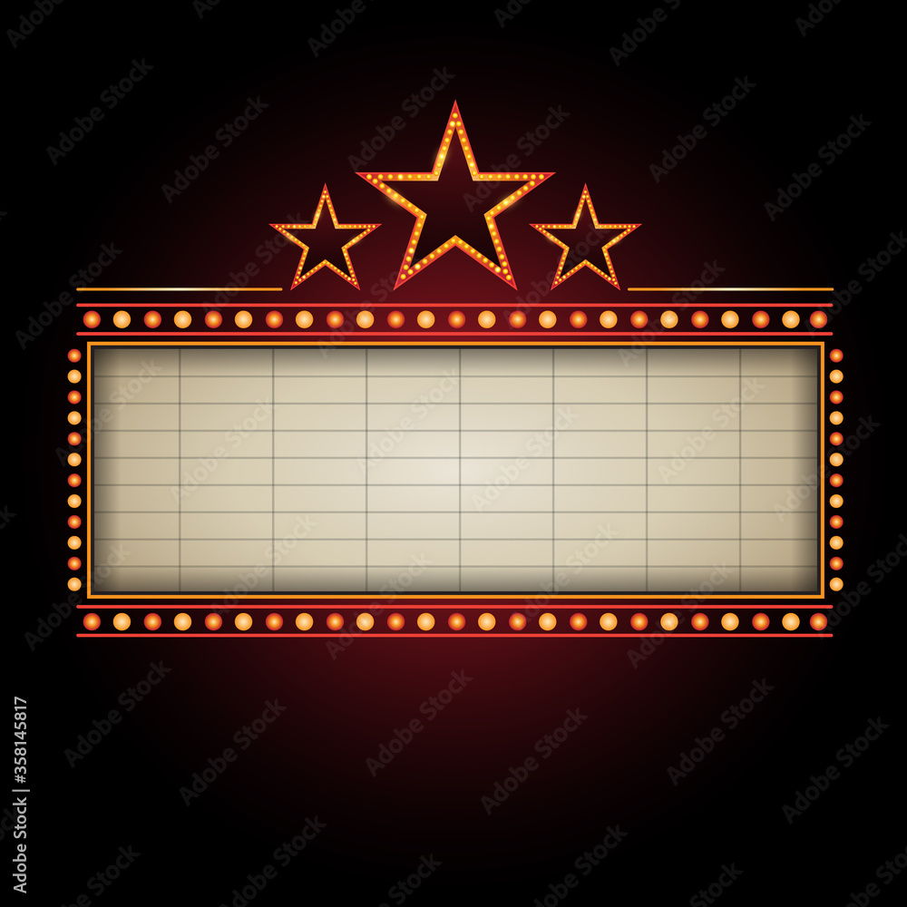 Casino theater sign for text banner - obrazy, fototapety, plakaty 