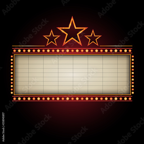 Casino theater sign for text banner