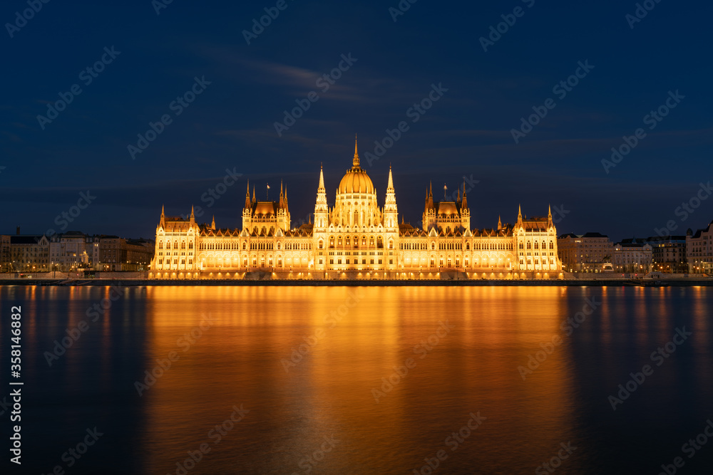 Parliament of Budapest, Hungary at night
