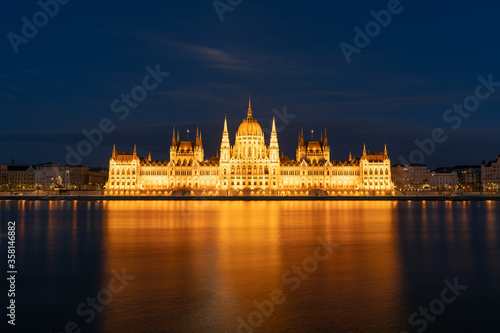 Parliament of Budapest, Hungary at night 