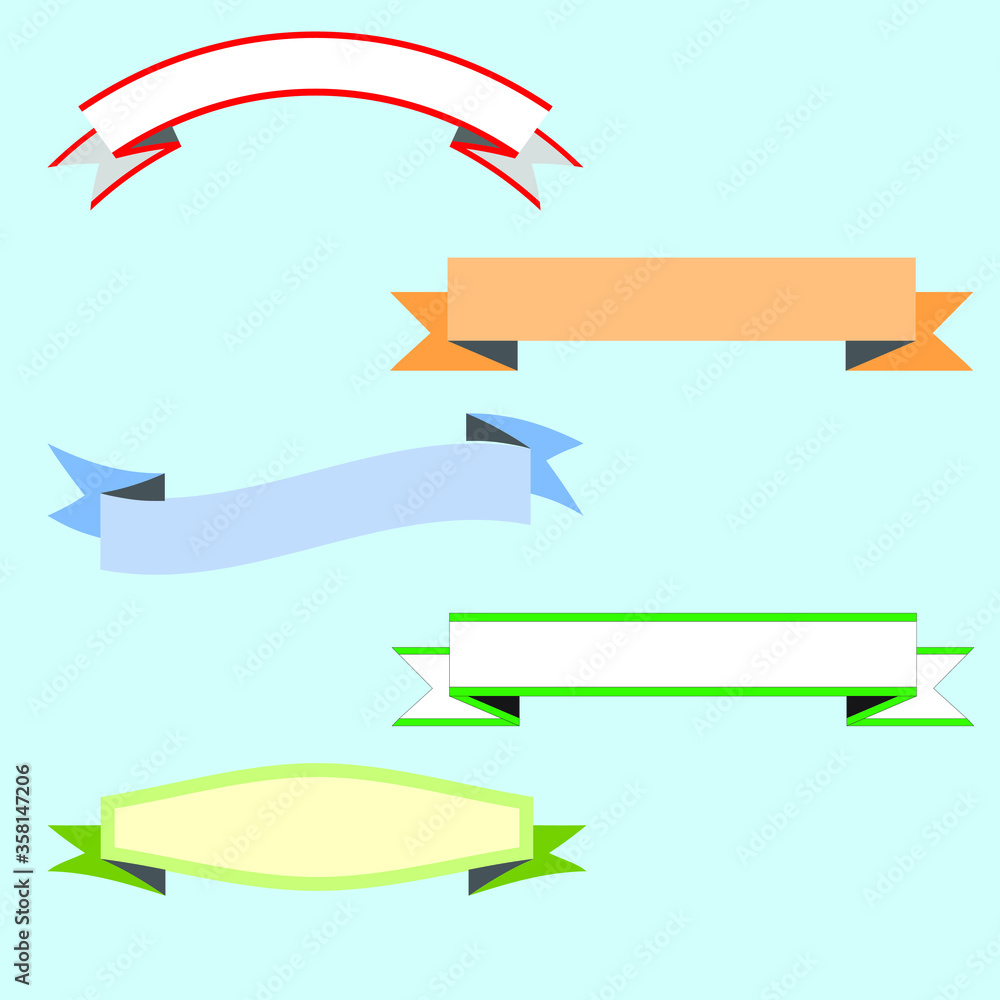 Fototapeta premium ribbon vectors, collections of ribbon vectors, banners and seals