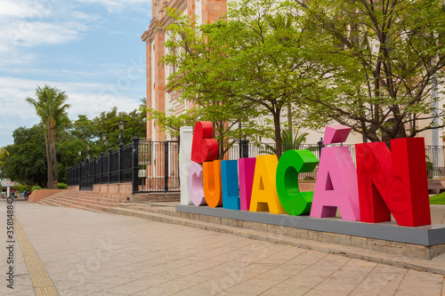 logo in the city of culiacan, in the main square of the area, to take pictures photo