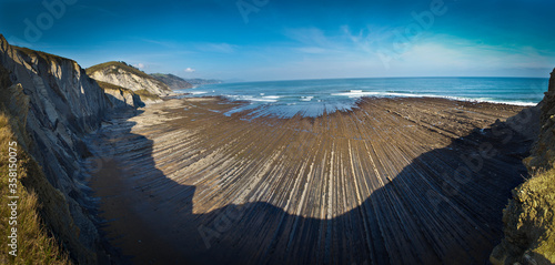 Flysch line in Basque Country coast