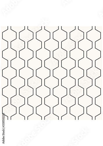 Abstract geometric retro pattern with hexagonal shapes