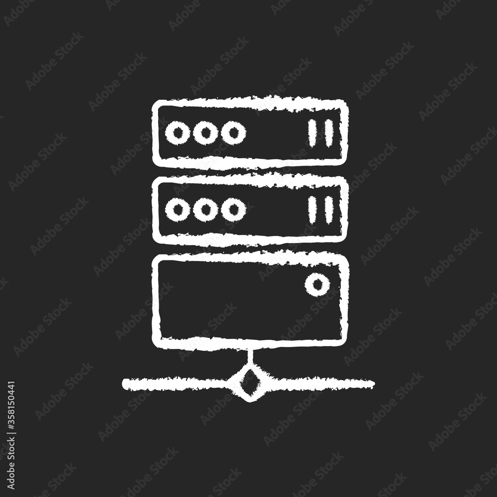 Proxy server chalk white icon on black background. Online resource access. Internet privacy and virtual traffic routing. Private VPS technology, data center. Isolated vector chalkboard illustration Proxy server chalk white icon on black background. Online resource access. Internet privacy and virtual traffic routing. Private VPS technology, data center. Isolated vector chalkboard illustration