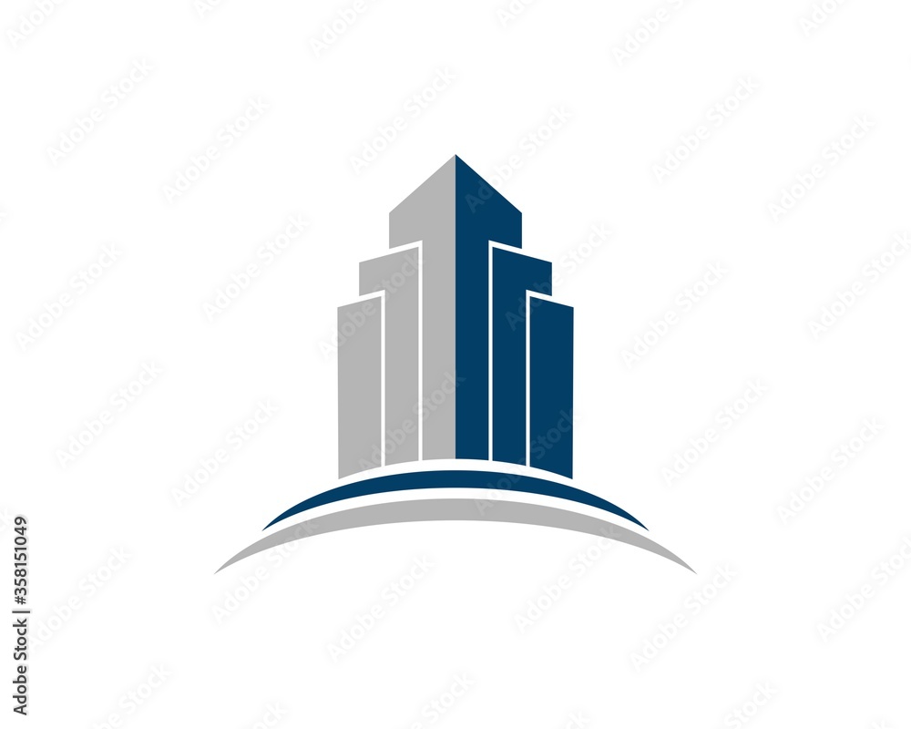 modern building tower in two colors modern building tower in two colors