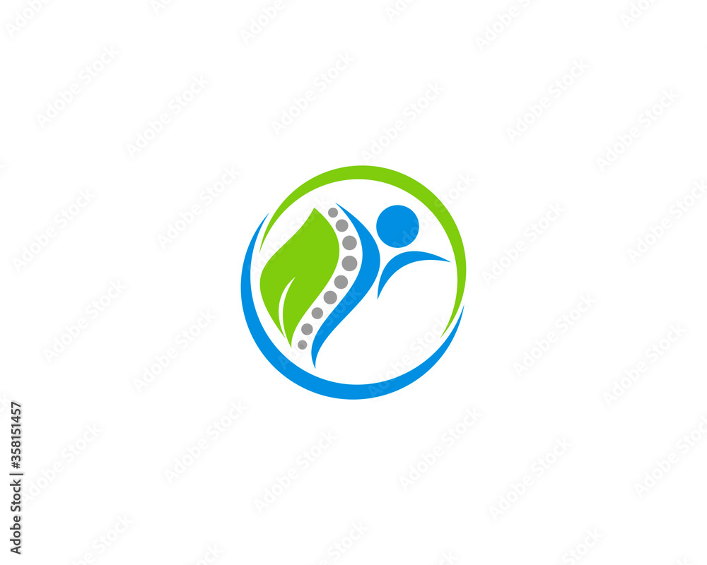 healthy people with backbone and leaf healthy people with backbone and leaf