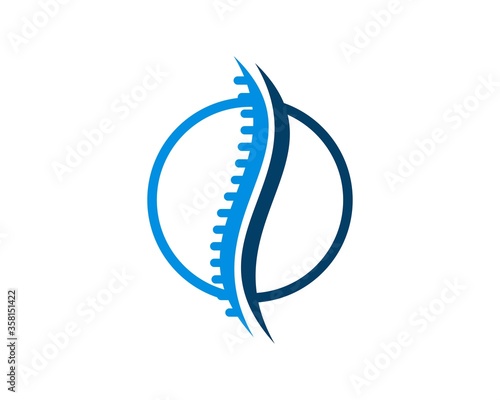 backbone and circle in two colors