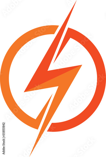 circle with lightning inside