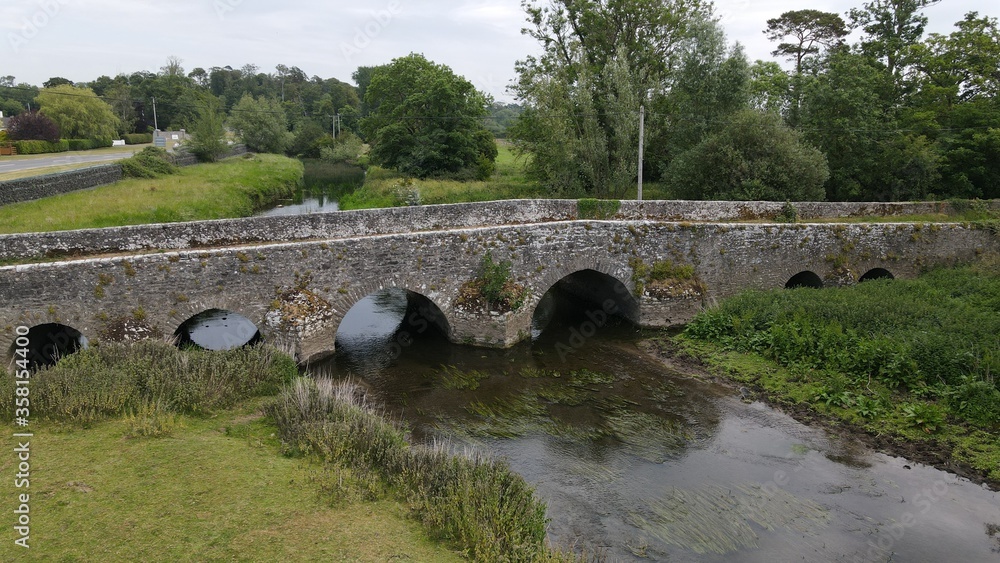 An Old Bridge Over a River in Ireland.