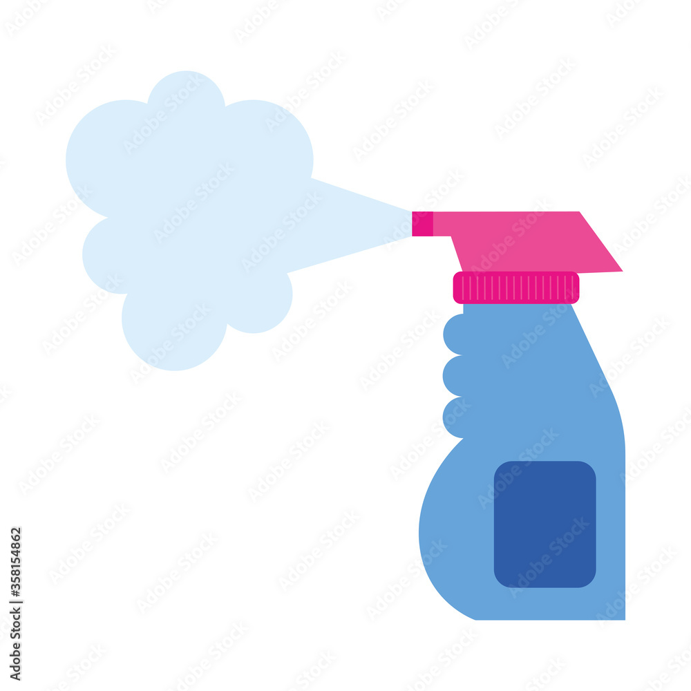Isolated spray bottle with smoke vector design Isolated spray bottle with smoke vector design