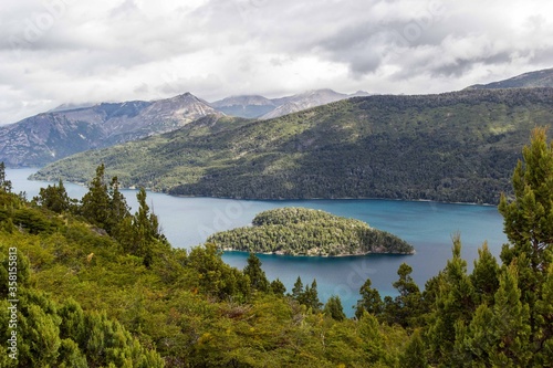 Corazón island view in Bariloche, Patagonia Argentina
