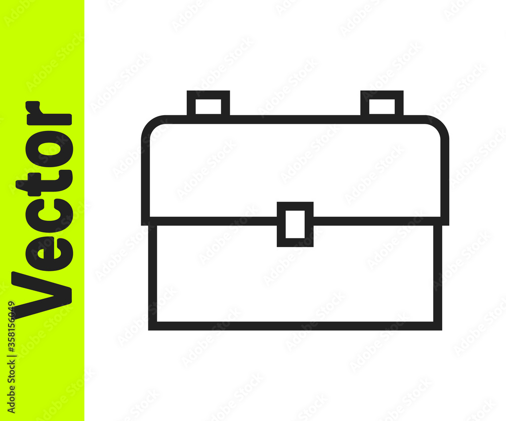 Black line School backpack icon isolated on white background. Vector Illustration Black line School backpack icon isolated on white background. Vector Illustration