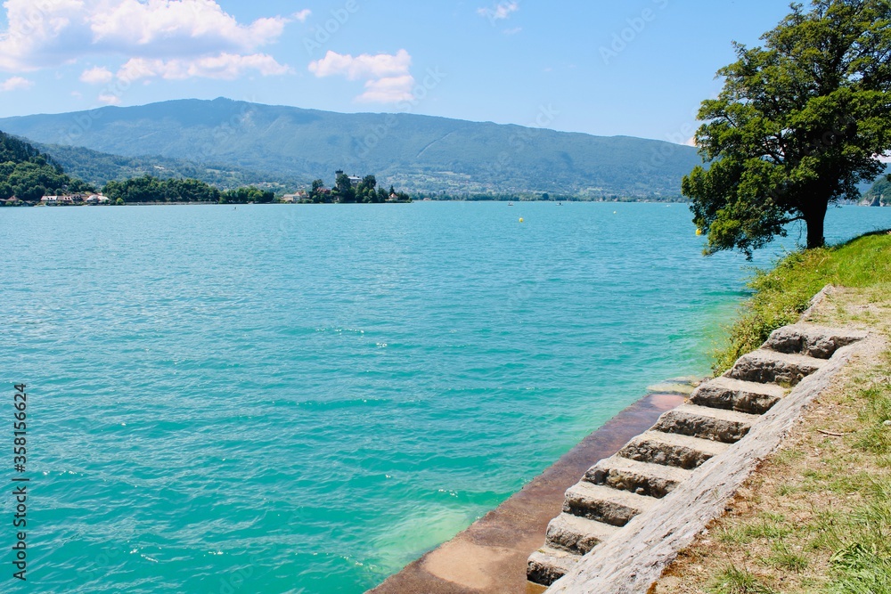 lake and mountains