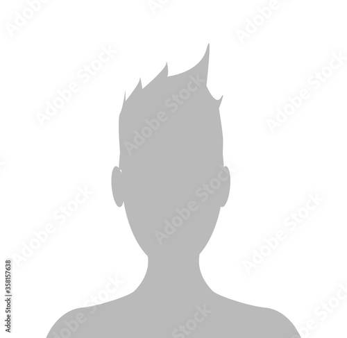 Default avatar profile icon. Grey photo placeholder